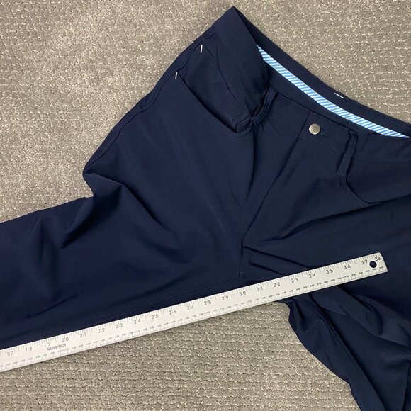 FootJoy Athletic Fit Golf Pants Men's 32 x 30 Navy Blue Stretch Performance - Picture 13 of 14